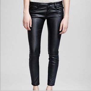 The Kooples Short Fit Faux Leather Pants